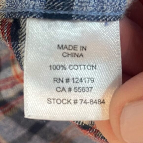 Johnston & Murphy Large Flannel Button Down Shirt Plaid Soft Cotton Long Sleeves - Picture 7 of 9